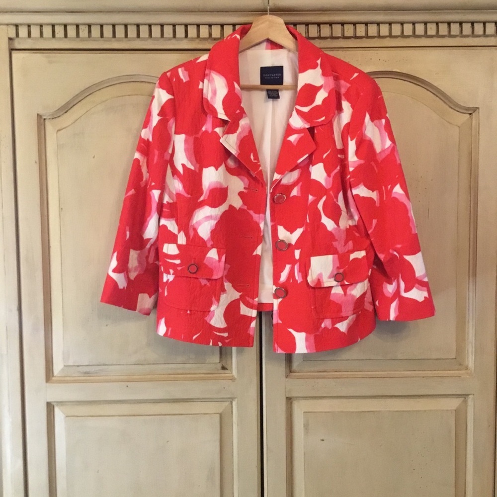 Red and White Women's Jacket